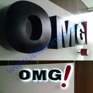 HURUF TIMBUL LED MENYALA BELAKANG - STAINLESS - GALVANILE 3 2020