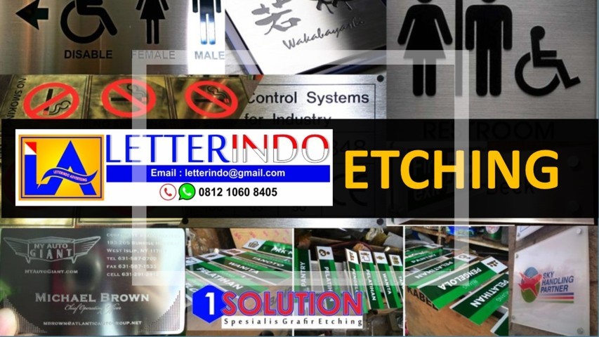 JASA HURUF TIMBUL ETCHING MURAH JAKARTA INDONESIA