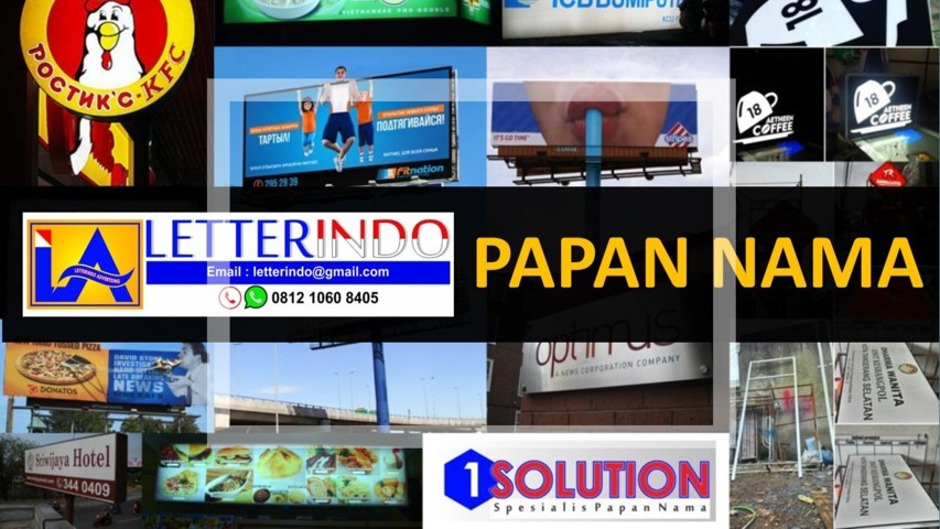 JASA HURUF TIMBUL PAPAN NAMA MURAH JAKARTA INDONESIA
