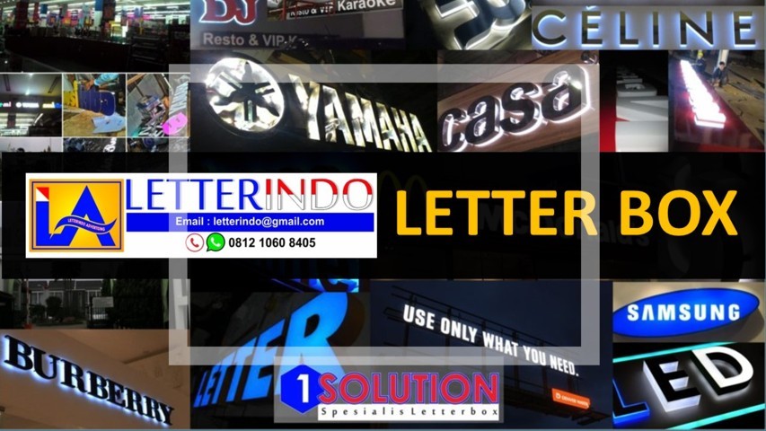 JASA LETTER BOX PAPAN NAMA MURAH JAKARTA INDONESIA